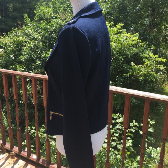 NWT Navy Blue Moto Jacket Blazer 🎉HOST PICK🎉 - Picture 5 of 8